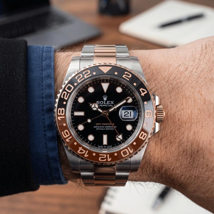 Rolex GMT-Master II 40 MM Rootbeer Black Dial Steel and Yellow Gold Automatic Watch Ref. No 126711CHNR-Hover-Image