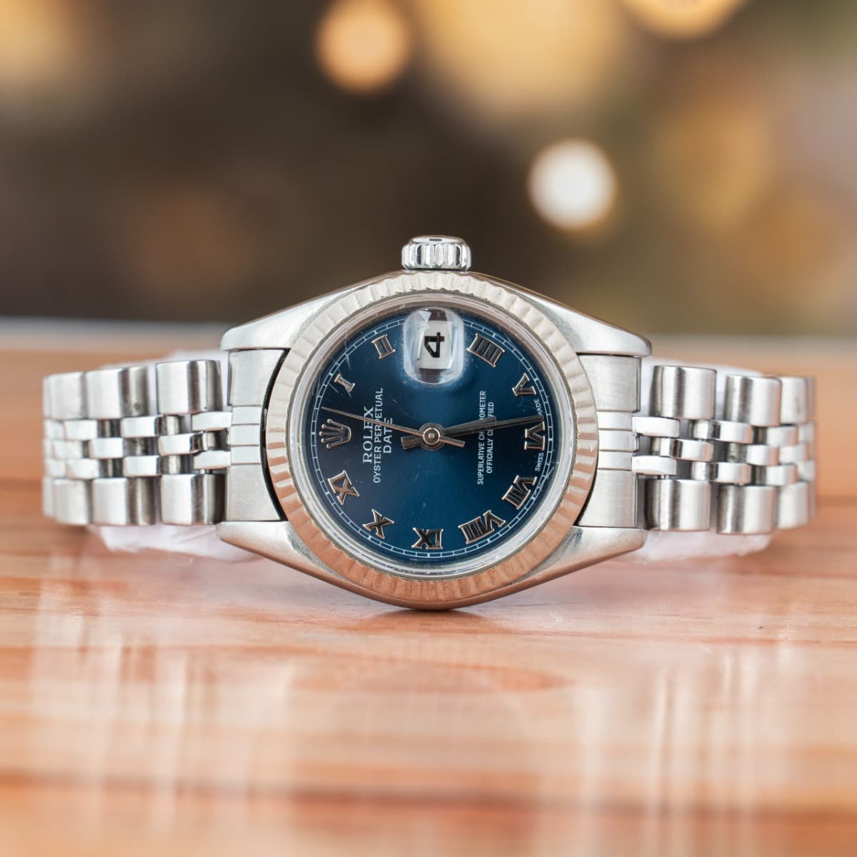 Rolex Lady-Datejust 26 MM Blue Dial Steel Automatic Watch Ref. No 79174