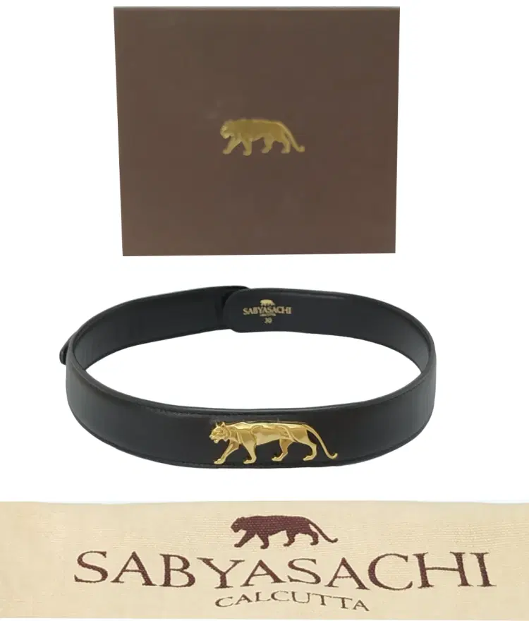 Sabyasachi Black Royal Bengal Tiger Belt-Hover-Image