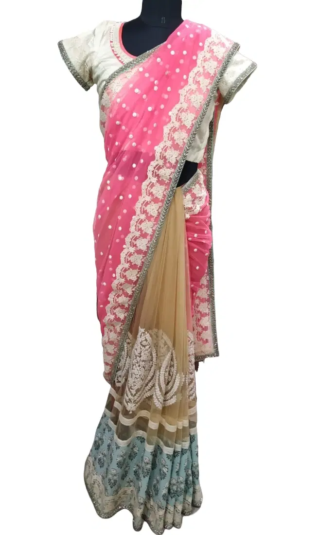 Sabyasachi Pink Saree With Blouse