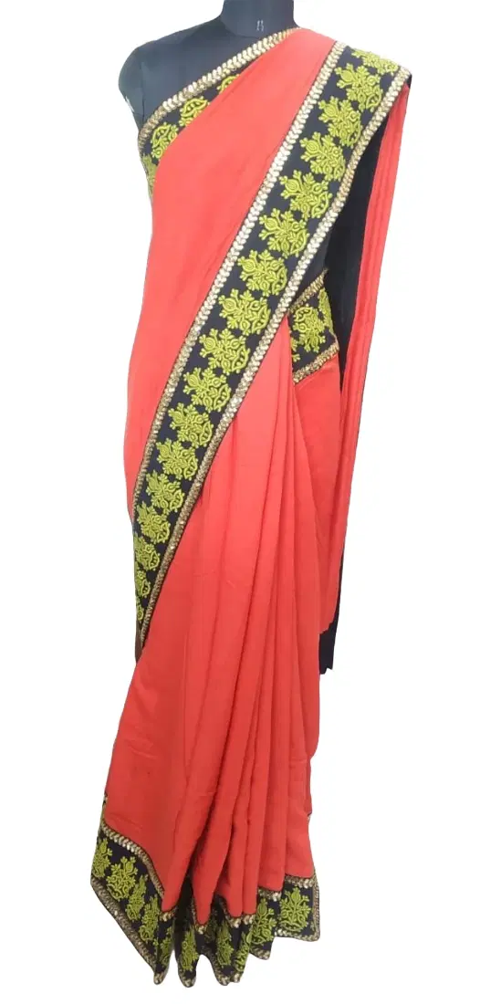 Sabyasachi Orange Saree