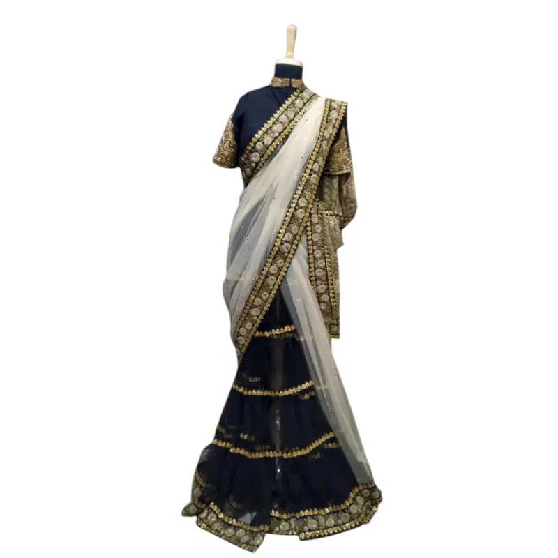 Sabyasachi Black and Gold Saree