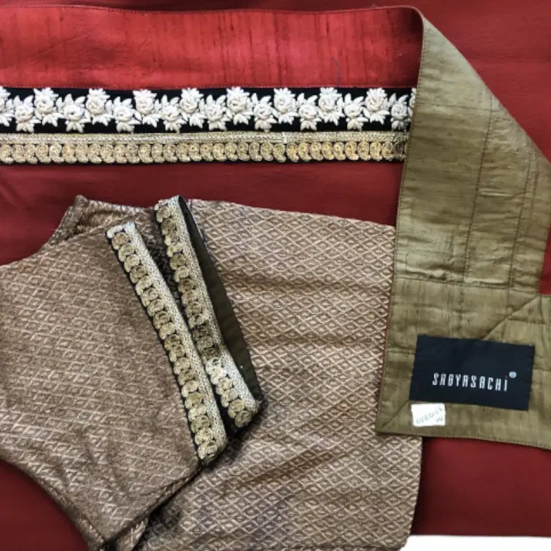 Sabyasachi Saree with French Knot Border