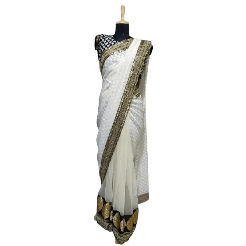 Sabyasachi White Cotton Saree
