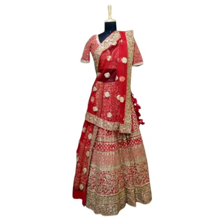 Sabyasachi Red Bridal Lehenga-Hover-Image
