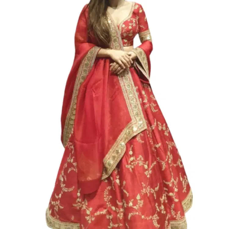 Sabyasachi Red Bridal Lehenga-Hover-Image