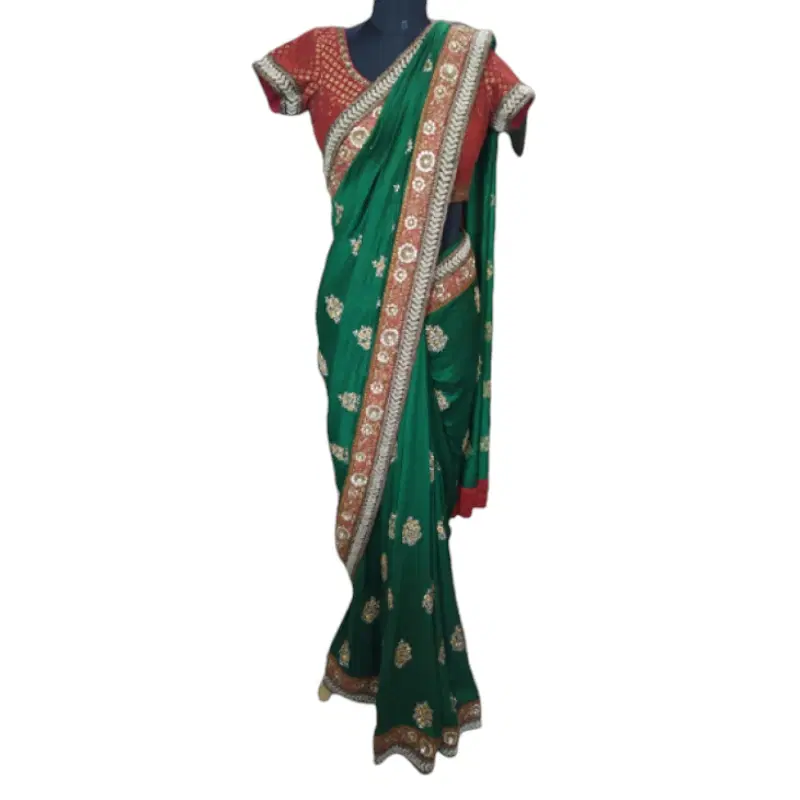 Sabyasachi Green Saree with Blouse