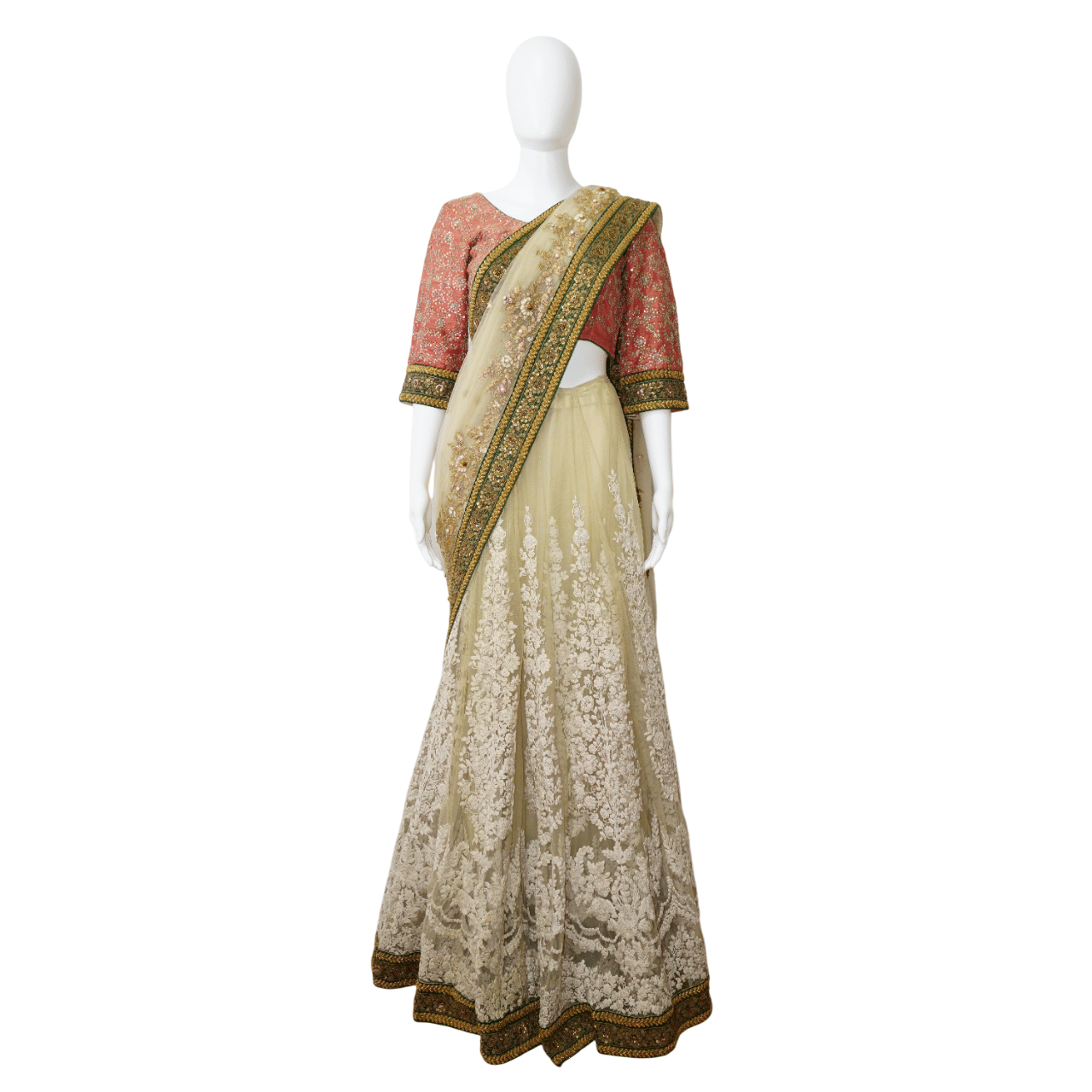 Sabyasachi Ivory Net Saree