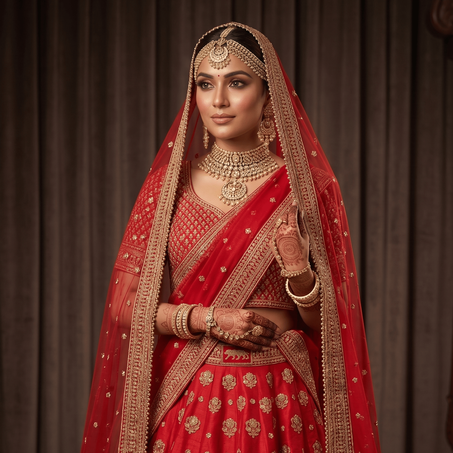 Sabyasachi Embroidered Raw Silk Lehenga