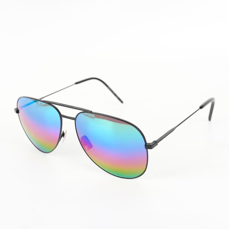 Saint Laurent Aviator Chrome Sunglasses-Hover-Image