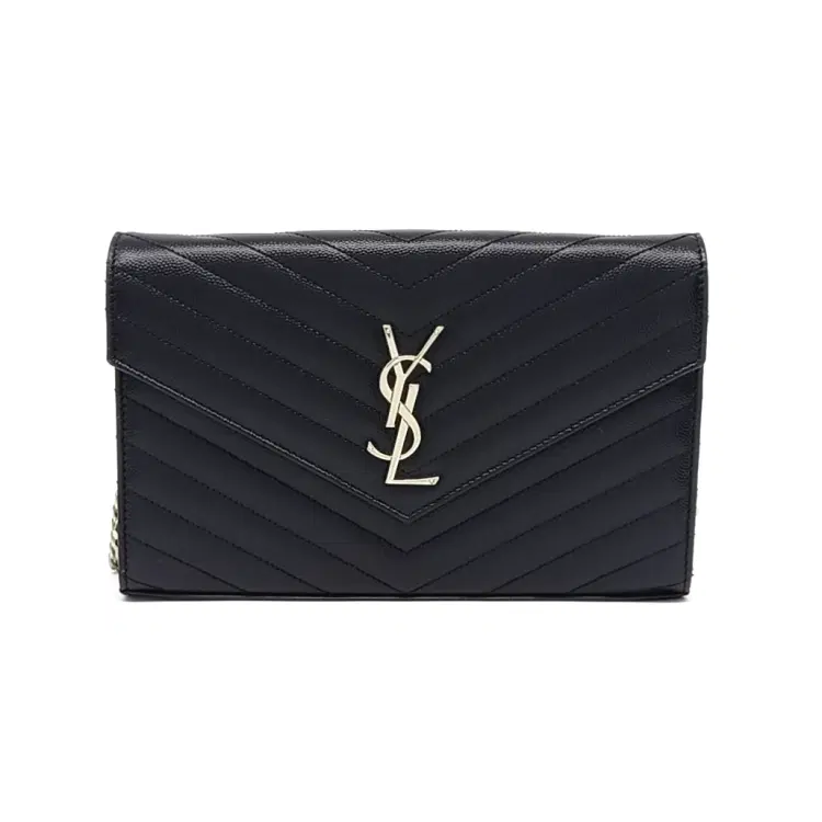 Saint Laurent Monogram Chain Crossbody Bag (377828)-Hover-Image