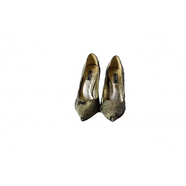 Schu Grey Snake Effect Heels