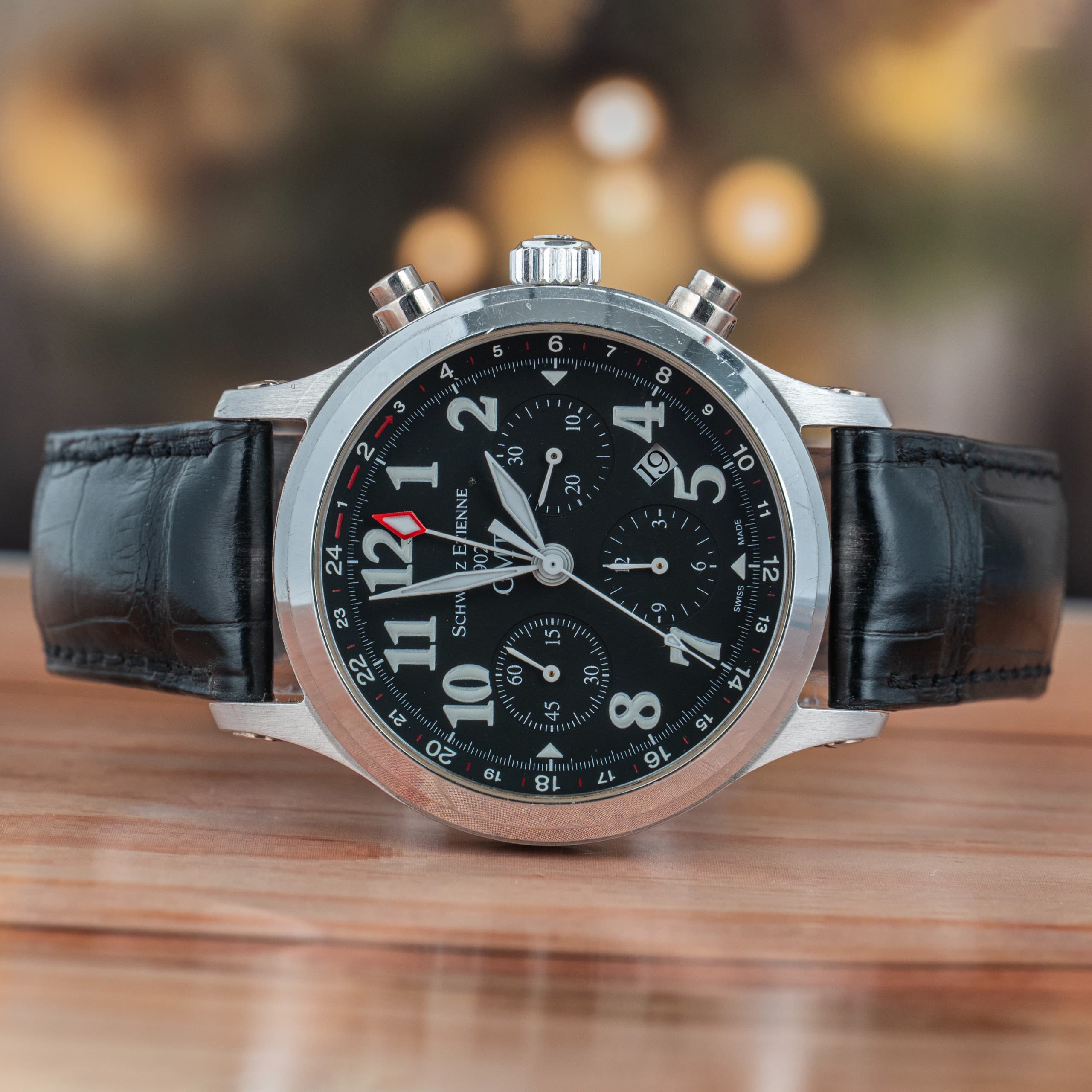 Schwarz Etienne GMT Chronograph 42 MM Stainless Steel Automatic