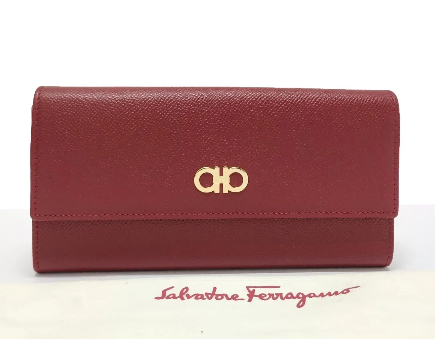 Salvatore Ferragamo Red Leather Wallet