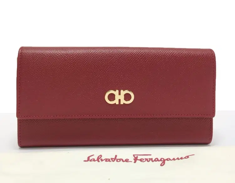 Salvatore Ferragamo Red Leather Wallet-Hover-Image