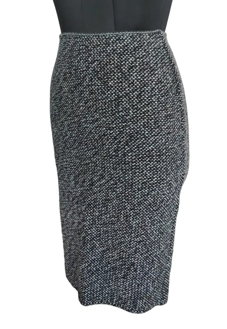 Salvatore Ferragamo Grey Wool Mid Lenght Skirt