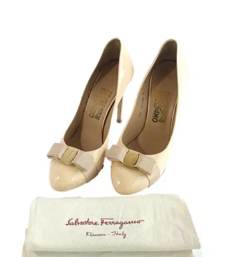 Salvatore Ferragamo Pimpa Patent Leather Bow Pumps-Hover-Image