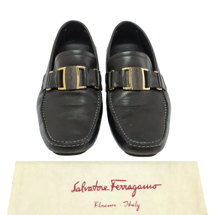 Size 6 - Salvatore Ferragamo Black Leather Sardegna Driving Loafers-Hover-Image