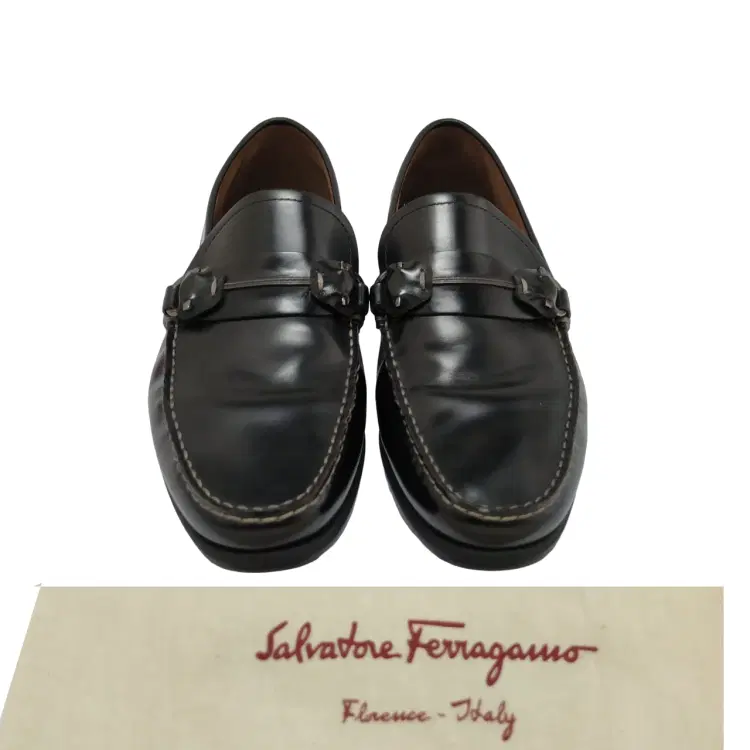 Size 6.5 - Salvatore Ferragamo Black Leather Driving Loafers-Hover-Image