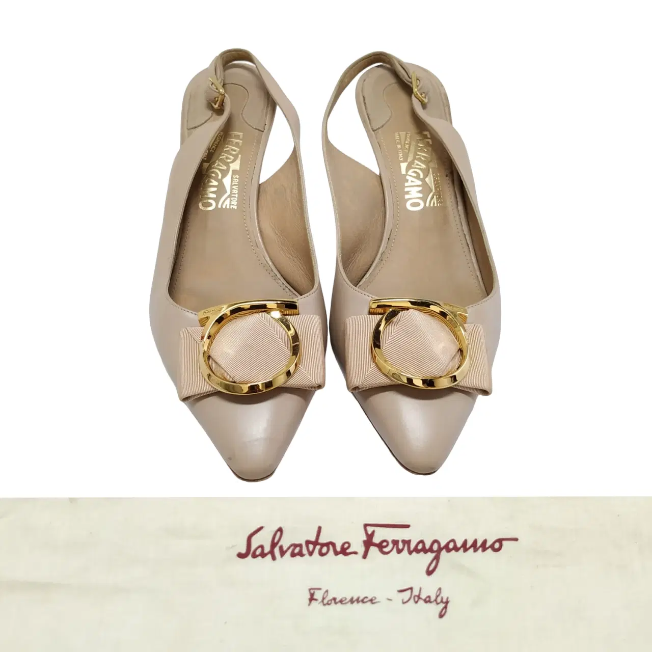 Size 10 - Salvatore Ferragamo Pointed-Toe Slingback Pumps