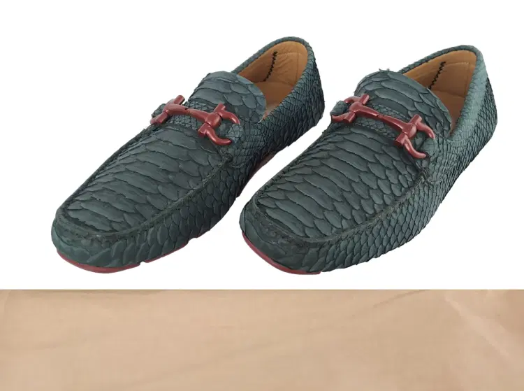 Size 6.5 - Salvatore Ferragamo Python Leather Parigi Bit Loafers-Hover-Image