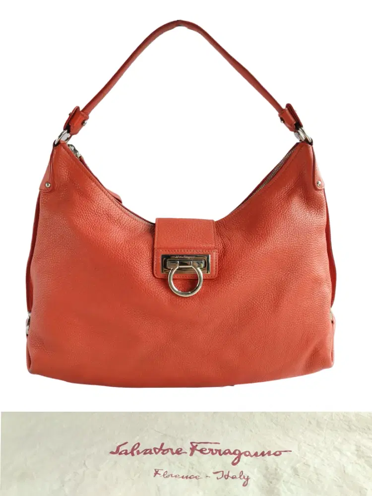 Salvatore Ferragamo Gancini Fanisa Hobo Leather Bag-Hover-Image