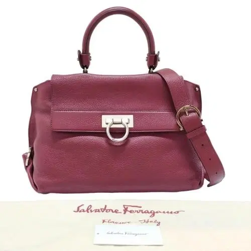 Salvatore Ferragamo Sofia Leather Top Handle Bag-Hover-Image