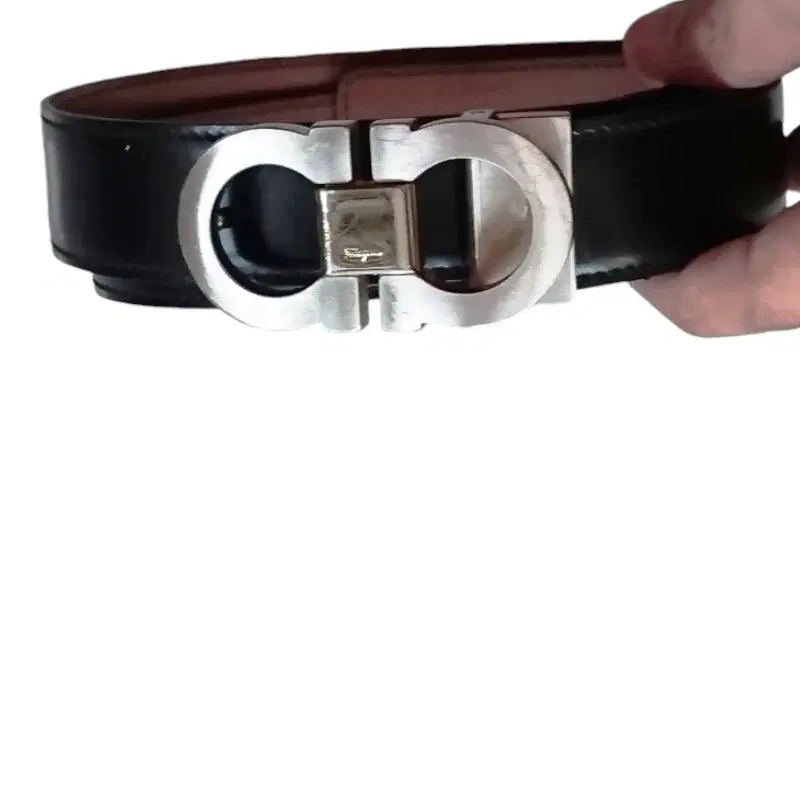 Salvatore Ferragamo Double Gancini Black Mens Belt