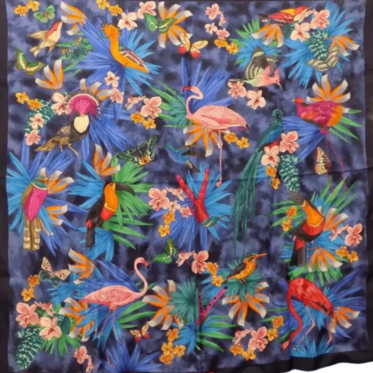 Salvatore Ferragamo Birds Print Scarf-Hover-Image