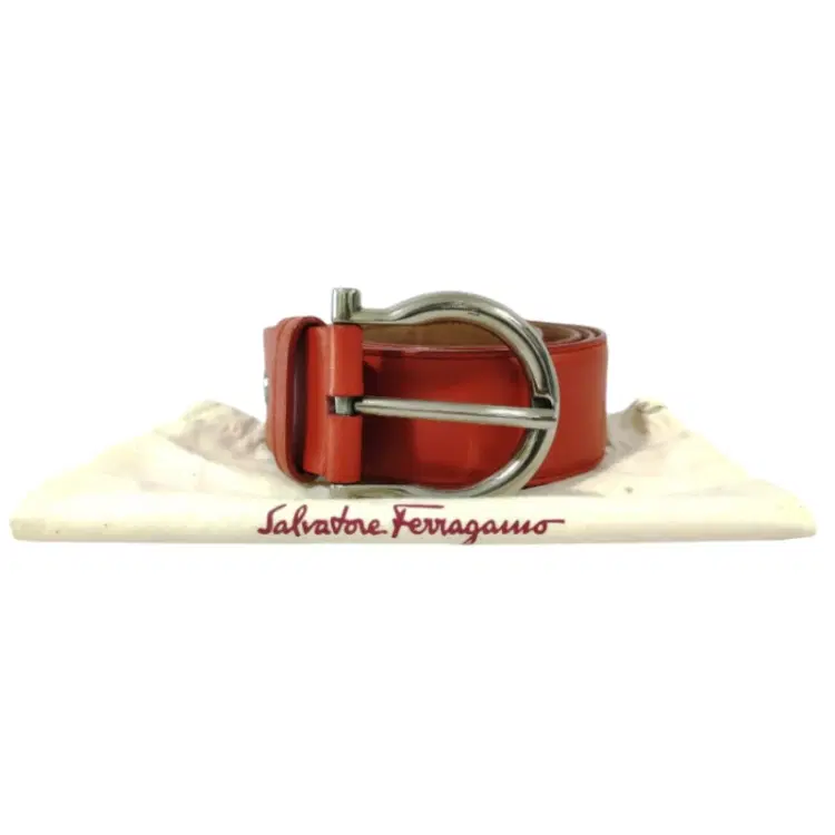 Salvatore Ferragamo CT-677528 Palladio Gancio Leather Belt-Hover-Image