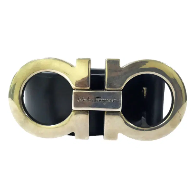 Salvatore Ferragamo Black Gancini Leather Belt
