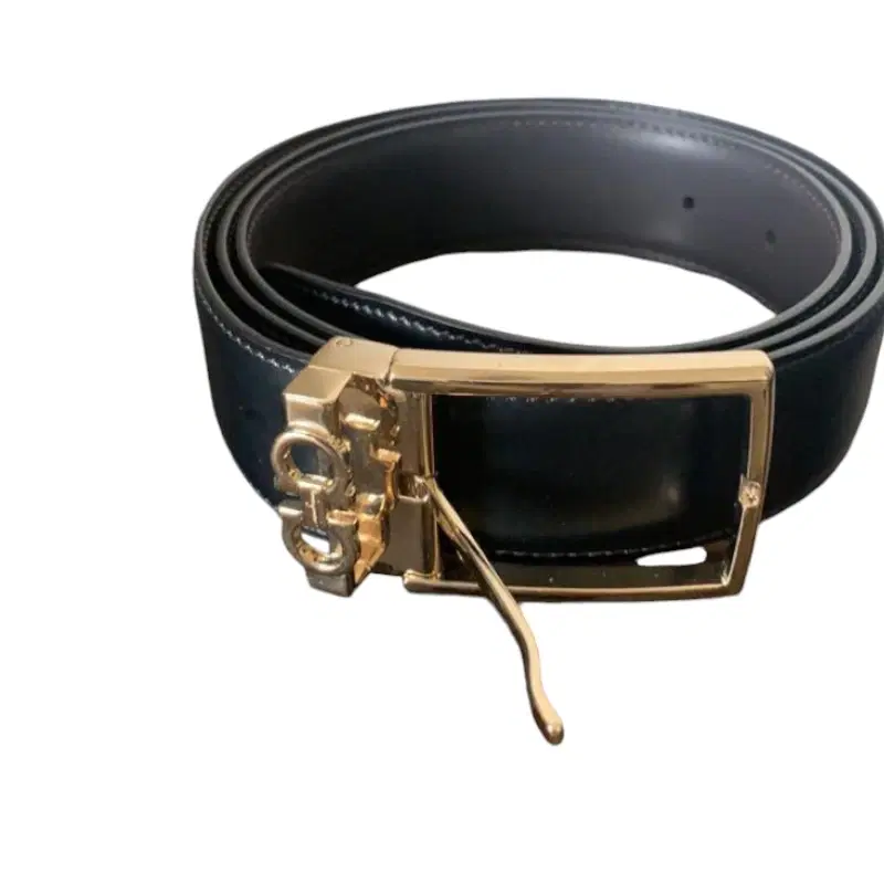 Salvatore Ferragamo Gancini Square Buckle Reversible Leather Belt