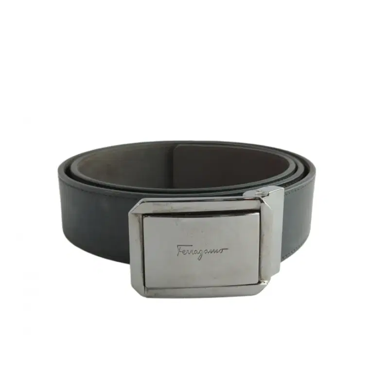 Salvatore Ferragamo Leather Square Buckle Belt