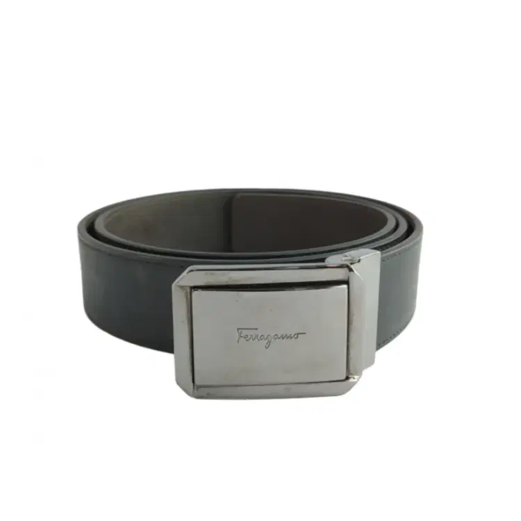 Salvatore Ferragamo Leather Square Buckle Belt-Hover-Image