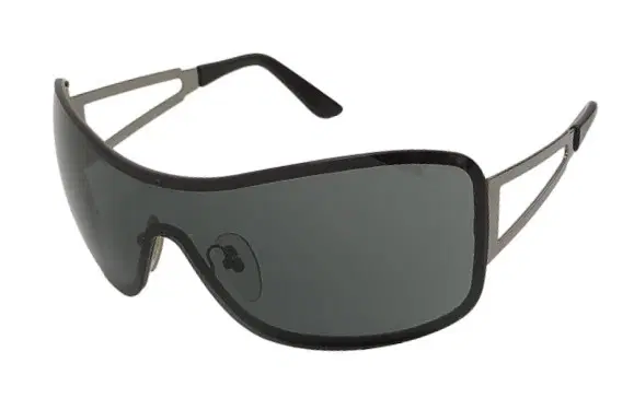 Salvatore Ferragamo Shield Rimless Wrap Sunglasses