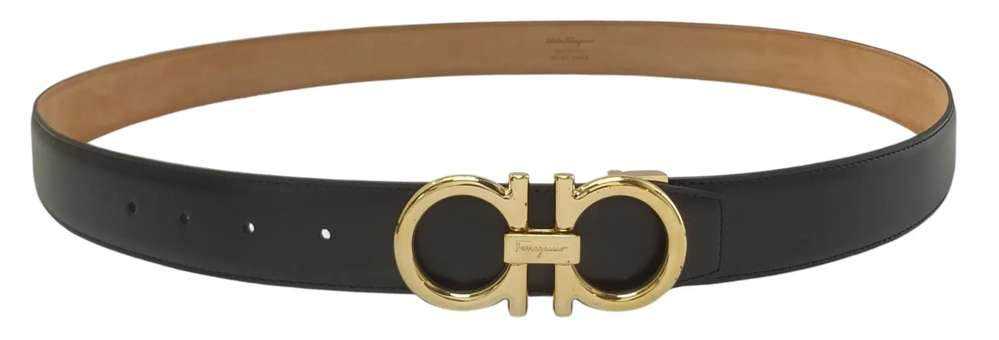 Salvatore Ferragamo Adjustable Gancini Belt with Extra Buckle