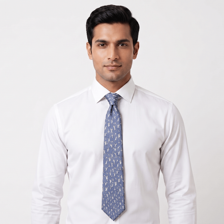 Salvatore Ferragamo Animal Kingdom Print Tie IN Silk Dunhill Garter&Laurel Crest Tie in Silk-Hover-Image
