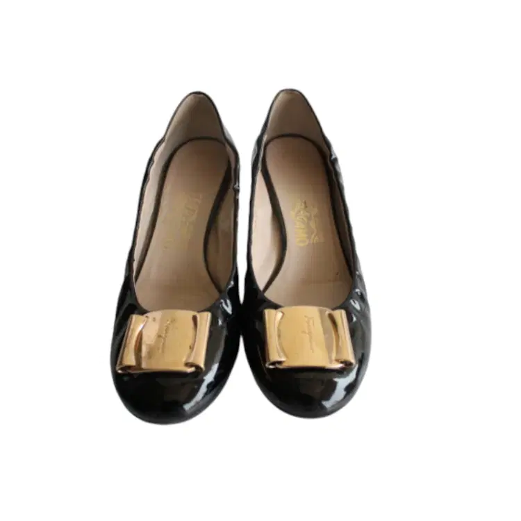 Salvatore Ferragamo Patent Leather Black Heels | Luxepolis.com-Hover-Image