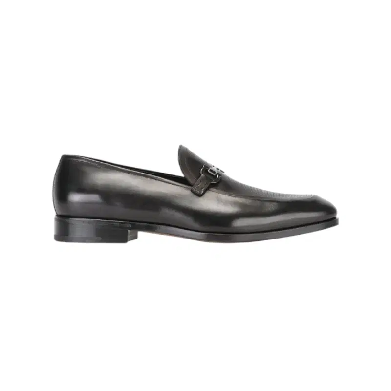 Salvatore Ferragamo Gancio Black Loafers