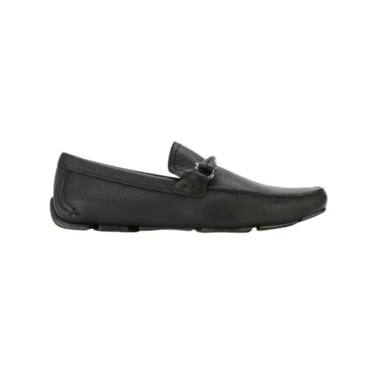Salvatore Ferragamo Granprix Black Loafers-Hover-Image
