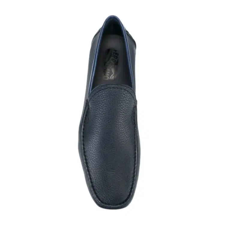 Salvatore Ferragamo Blue Gara Leather Loafers-Hover-Image