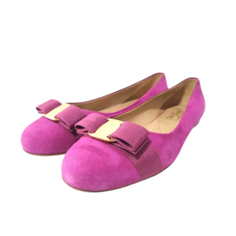 Salvatore Ferragamo Varina Bow Suede Flat