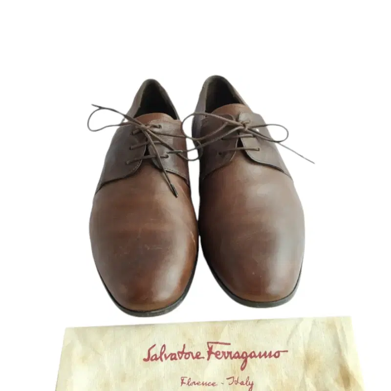 Salvatore Ferragamo Men Leather Lace Up Oxford Shoes