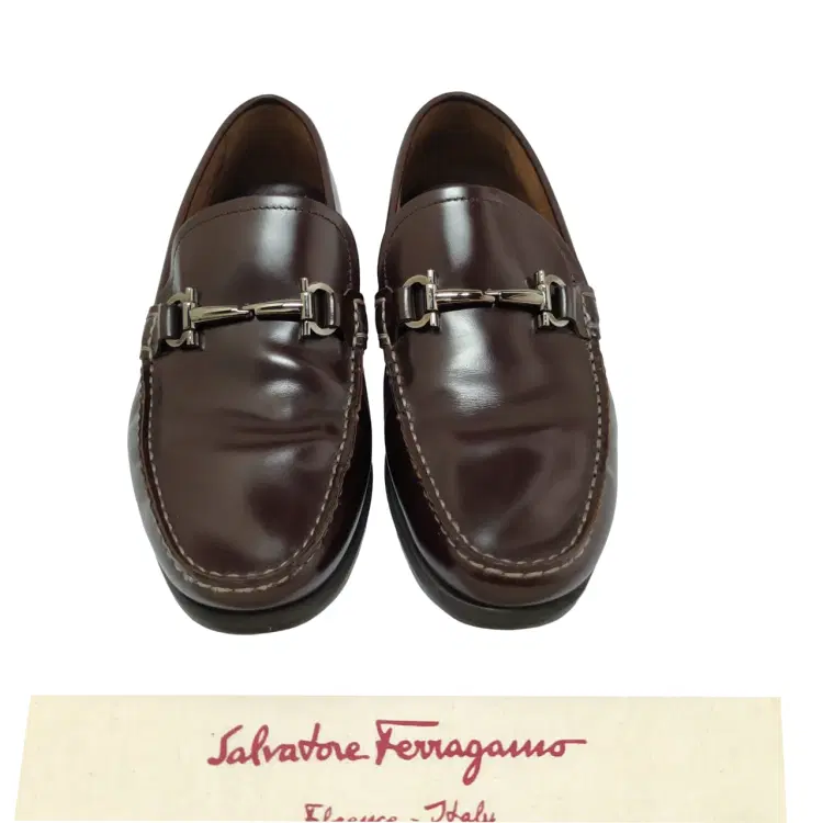 Size 6.5 - Salvatore Ferragamo Chocolate Brown Leather Parigi Gancini Bit Loafers-Hover-Image