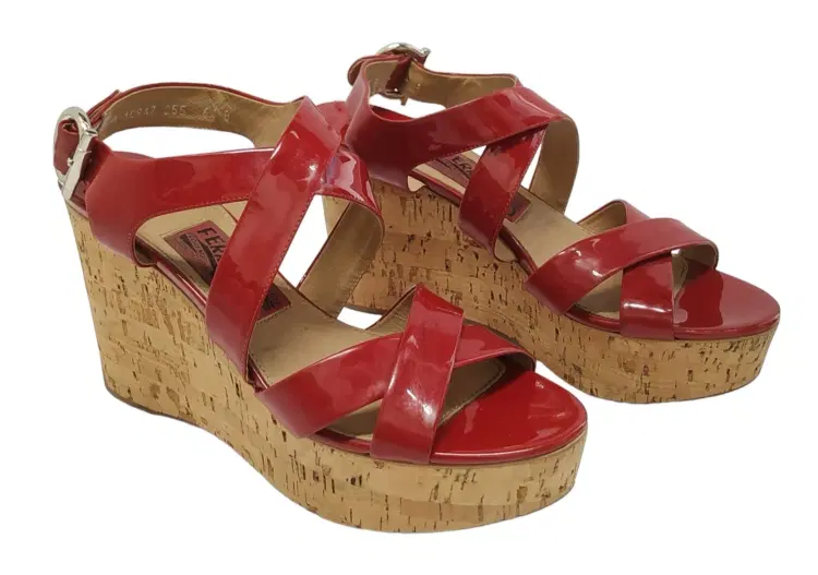 Size 6.5 - Salvatore Ferragamo Womens Persy Wedges Sandals-Hover-Image