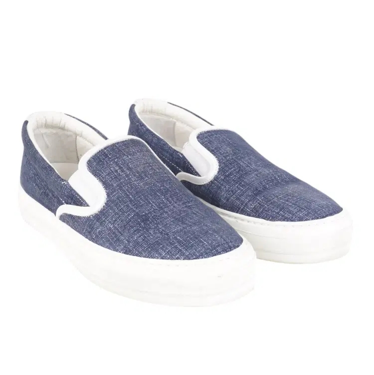 Size 7 - Ferragamo Women's Denim Slip-On Sneakers-Hover-Image