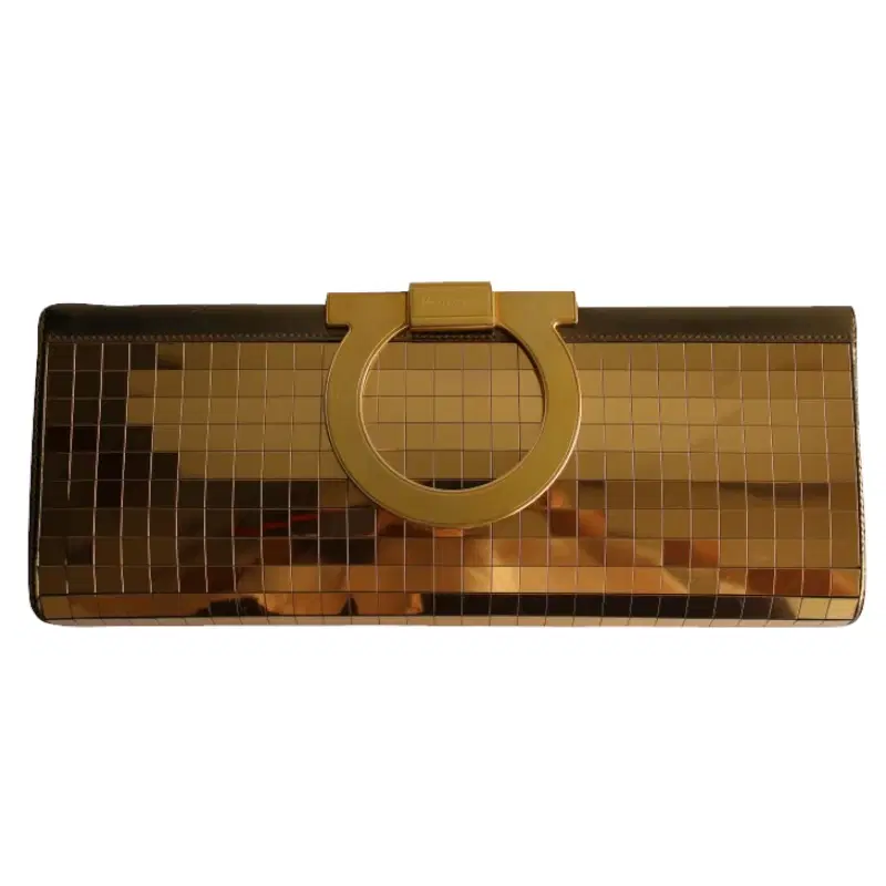 Salvatore Ferragamo Golden Mirror Clutch