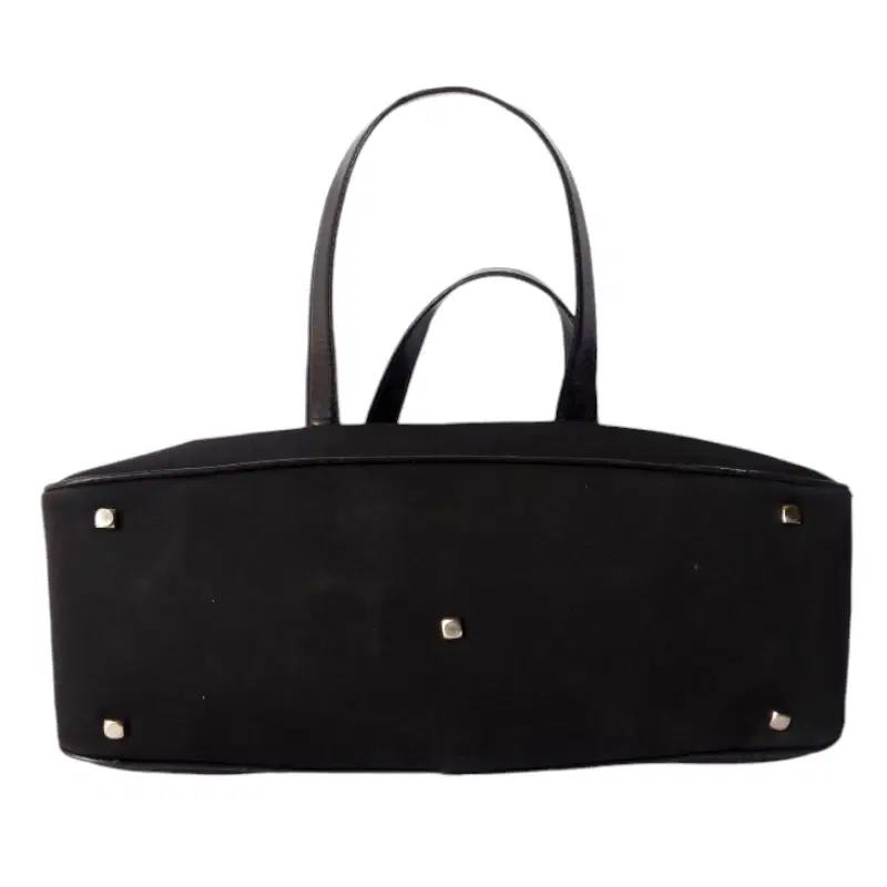 Salvatore Ferragamo Vara Shoulder Bag Canvas Leather Black Italy