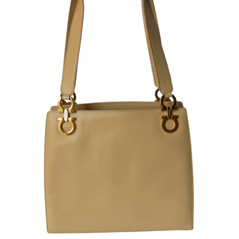 Salvatore Ferragamo Leather Beige Hand Bag