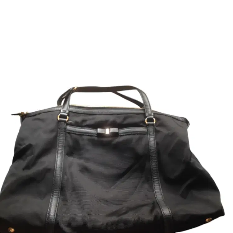 Salvatore Ferragamo Black Fabric Satchel Bag-Hover-Image